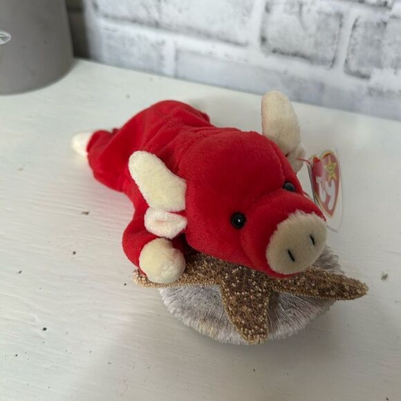 Vintage TY Beanie Baby Snort The Bull 1995 - Picture 5 of 8